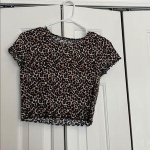 American Eagle Cheetah Print Crop Top